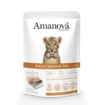 Comida humeda para gato bebe sabor a pollo y pescado 85 gr - Amanova