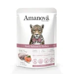 Comida humeda para gato sabor a salmon y pavo 85gr - Amanova