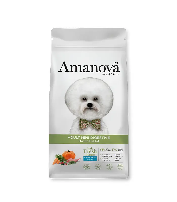 Productos Whisker-250016 Alimento para perro de raza pequeña sabor conejo Cuidado Digestivo 2kg - Amanova - Imagen 1