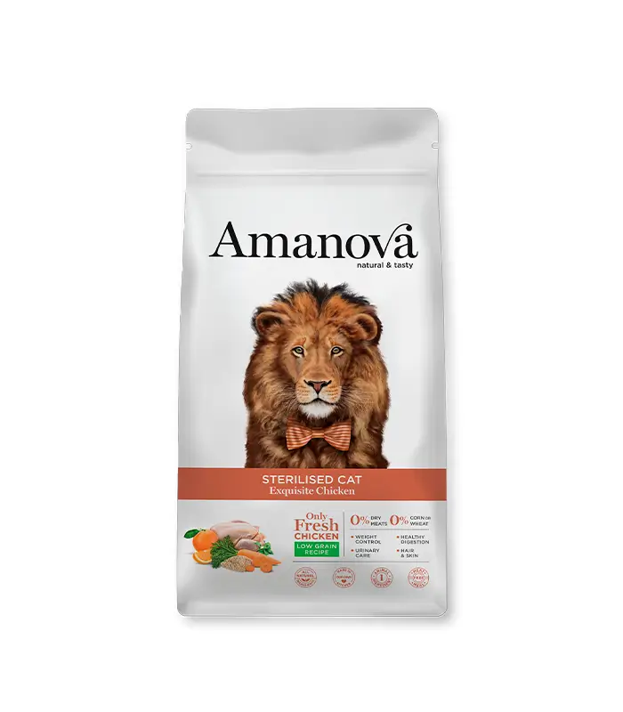 Productos Whisker-250018-250019 Alimento para gatos esterilizados sabor POLLO 1.5 kg - 6 kg - Amanova - Imagen 1